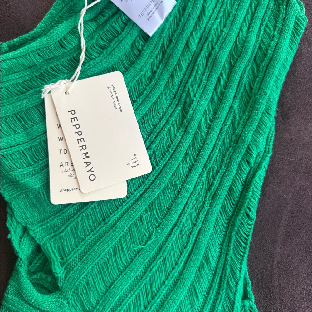 Peppermayo Green Ribbed Women's Dress